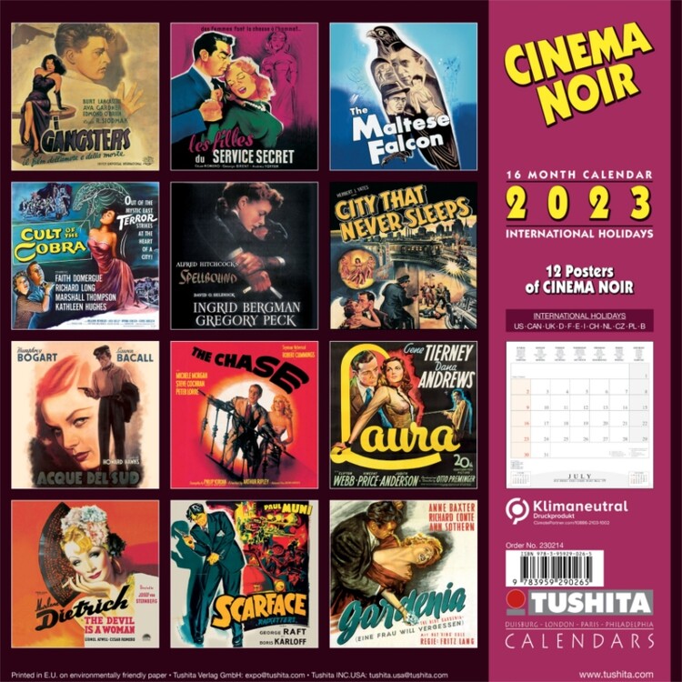 Cinema Noir Wall Calendars 2024 Buy at Europosters