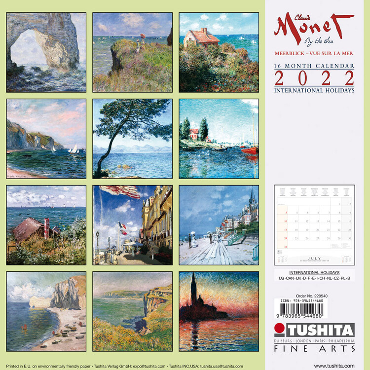 Claude Monet By the Sea Wall Calendars 2022 Buy at UKposters