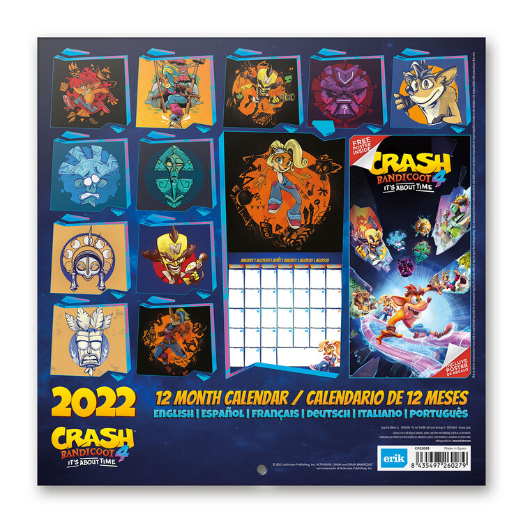 Crash Bandicoot 4 It‘s about Time Wall Calendars 2022 Buy at