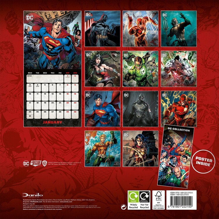 Dc Comics - Wall Calendars 2022 | Large Selection