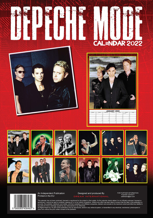 Depeche Mode Wall Calendars 2024 Buy at Europosters