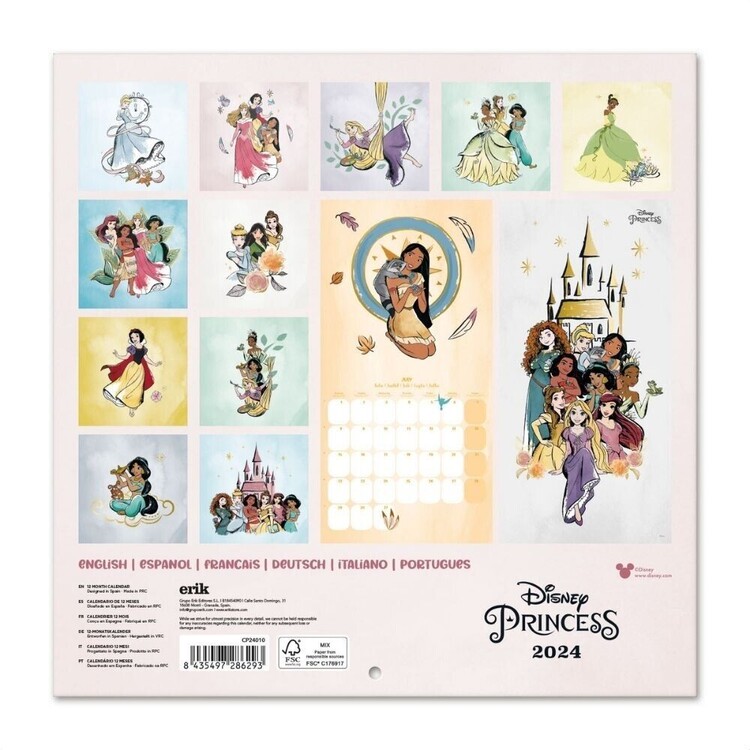 Disney Princess Wall Calendars 2024 Buy at UKposters