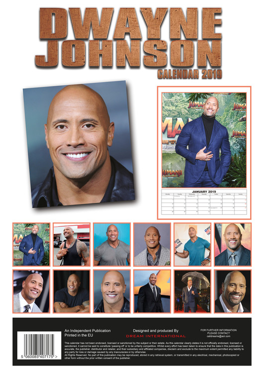 Dwayne Johnson Wall Calendars 2024 Buy at Europosters