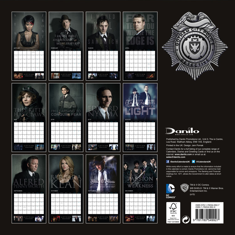 Gotham Schedule 2022 Gotham - Wall Calendars 2016 | Large Selection