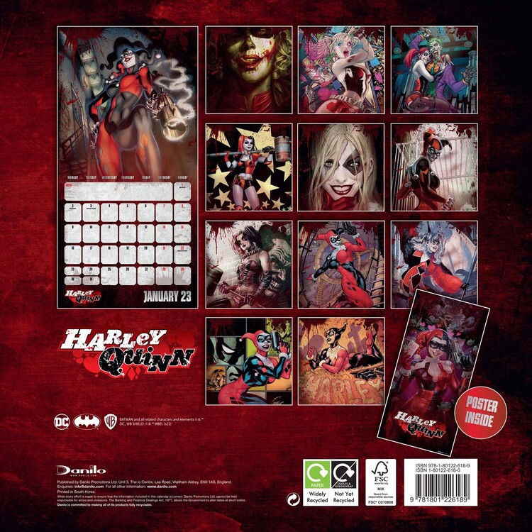 Harley Quinn Wall Calendars 2023 Buy at UKposters