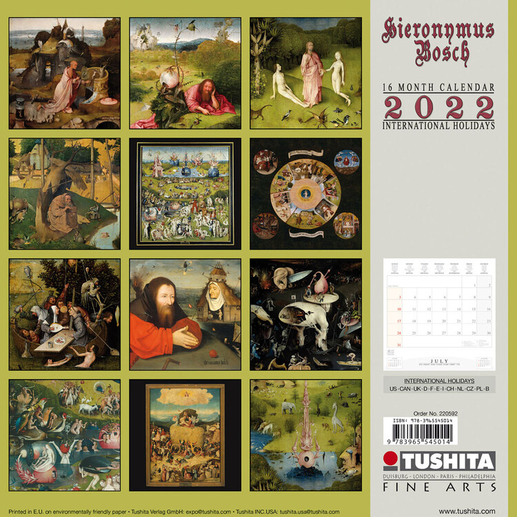 Hieronymus Bosch Wall Calendars 2024 Buy at Europosters