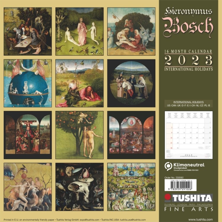 Hieronymus Bosch Wall Calendars 2023 Buy at UKposters