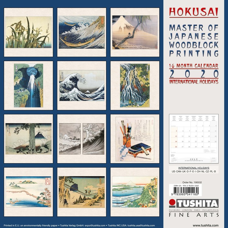 Hokusai Japanese Woodblock Painting Wall Calendars 2024 Buy at