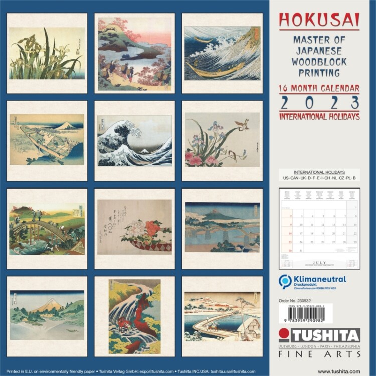 Hokusai Japanese Woodblock Printing Wall Calendars 2023 Buy at