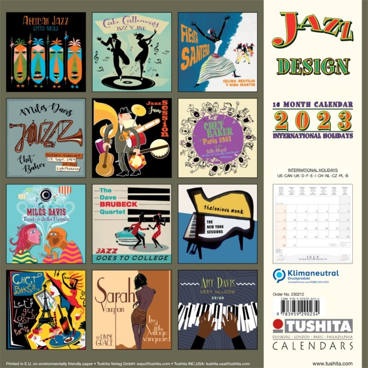Jazz Designs Wall Calendars 2023 Buy at UKposters