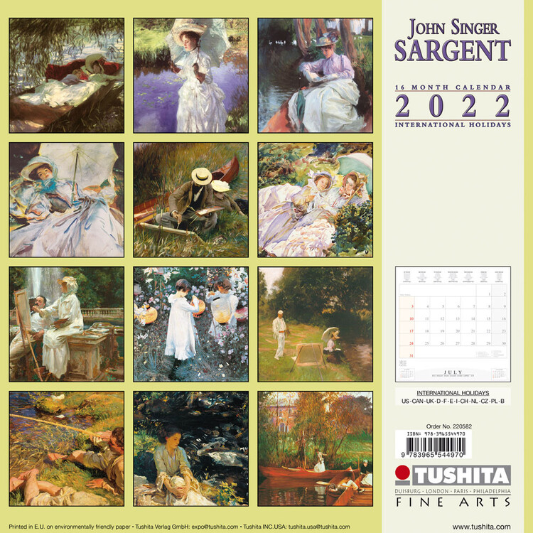 John Singer Sargent Wall Calendars 2024 Buy at Europosters