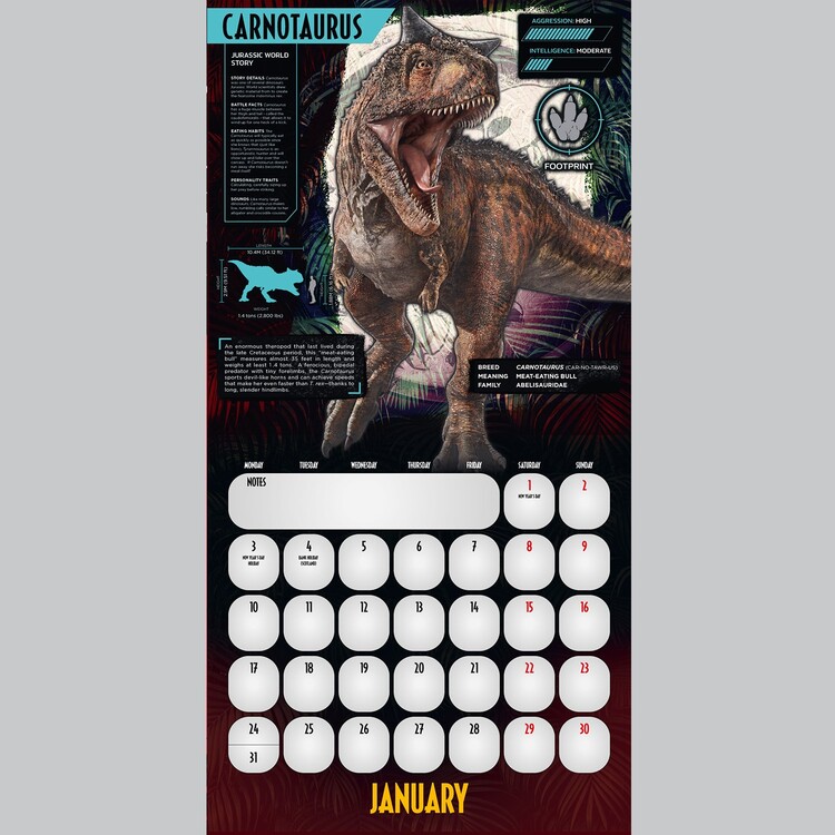 Jurassic World Wall Calendars 2024 Buy at UKposters