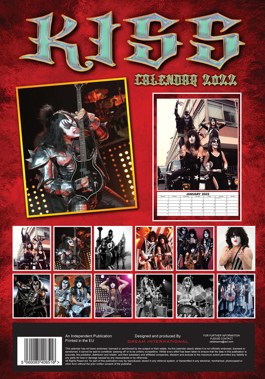 KISS Wall Calendars 2022 Buy at UKposters