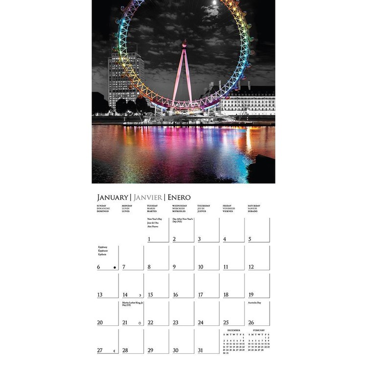Month To View London Glitz Calendar 2022 Travel 