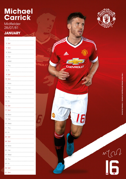 Manchester United Fc - Wall Calendars 2016 | Large Selection