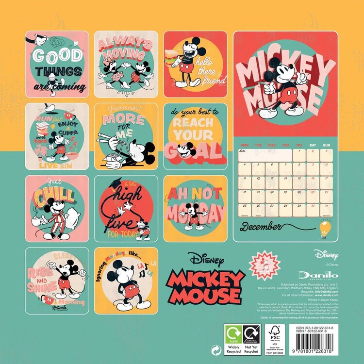 Mickey Mouse Classic Wall Calendars 2024 Buy at Europosters