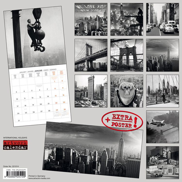 New York Calendar 2022 New York Retro - Wall Calendars 2022 | Large Selection