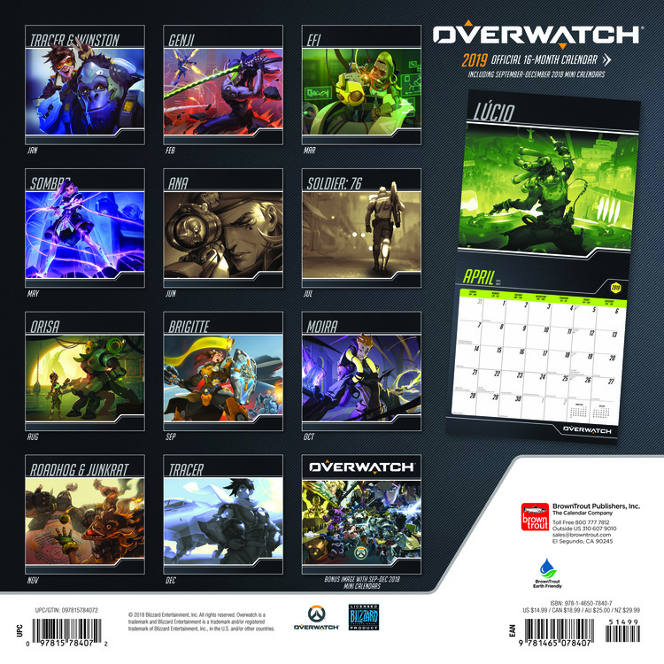 Overwatch Event Calendar 2022 Overwatch - Wall Calendars 2022 | Large Selection