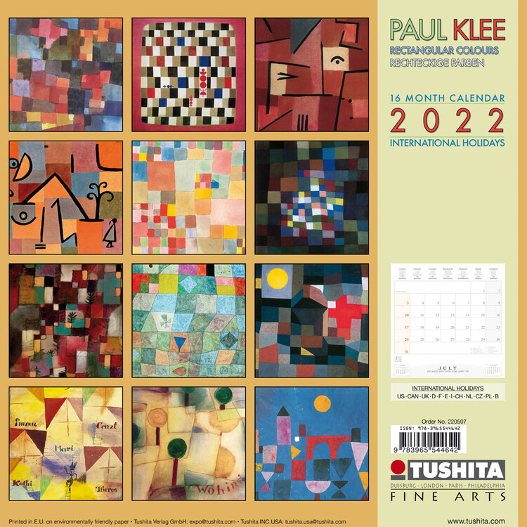 Paul Klee Rectangular Colours Wall Calendars 2022 Buy at UKposters