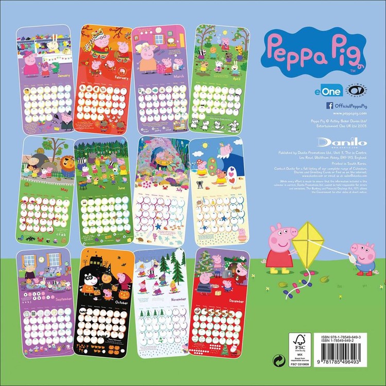 Peppa Pig Wall Calendars 2024 Buy at UKposters