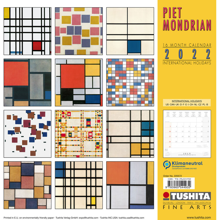 Piet Mondrian Wall Calendars 2022 Buy at Europosters