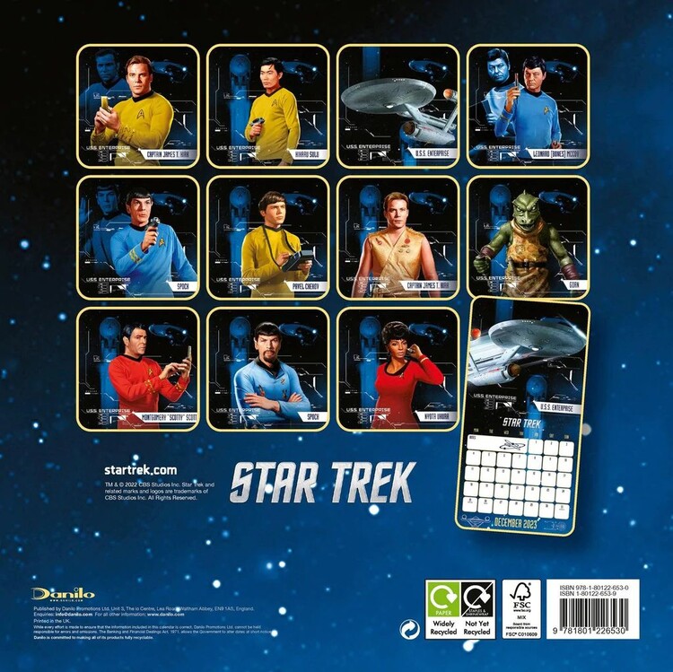 Star Trek TV Series Classic Wall Calendars 2024 Buy at Europosters