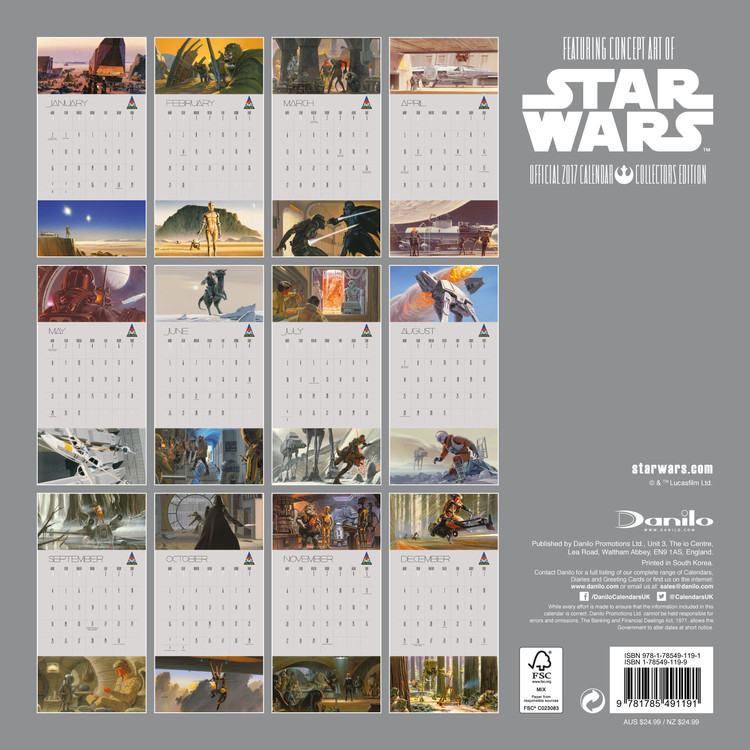 Star Wars Wall Calendars 2024 Buy at UKposters