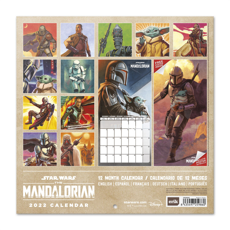 Star Wars The Mandalorian Wall Calendars 2024 Buy at Europosters