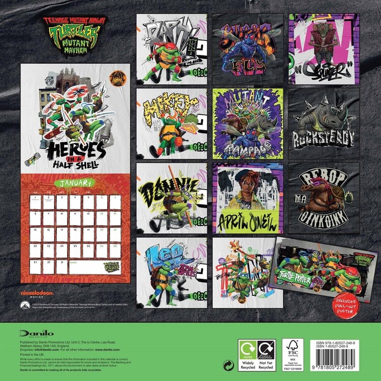 Teenage Mutant Ninja Turtles Wall Calendars 2024 Buy at Europosters