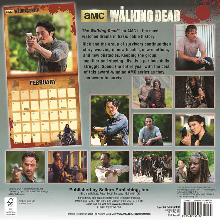 The Walking Dead Wall Calendars 2024 Buy at Europosters