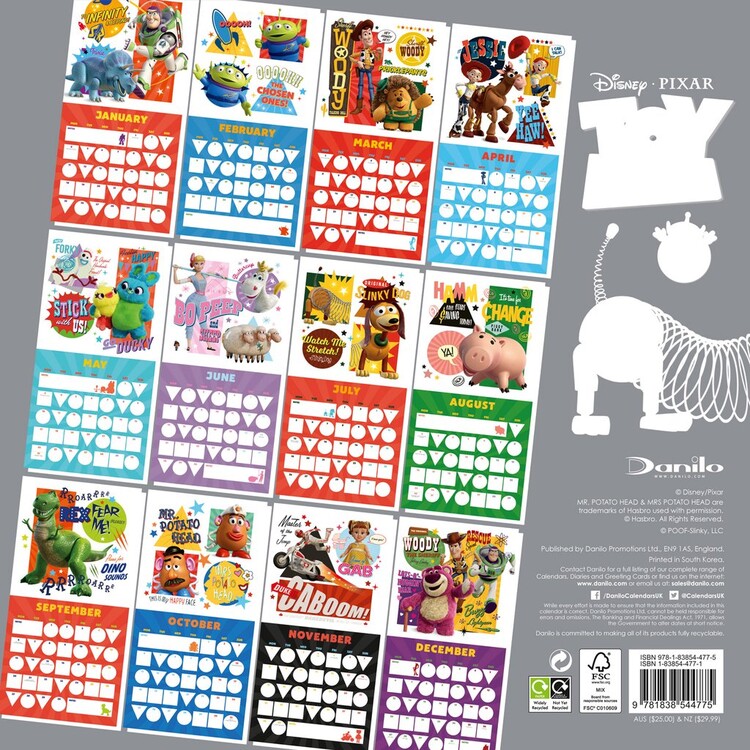 Toy Story 4 Wall Calendars 2021 Buy at UKposters
