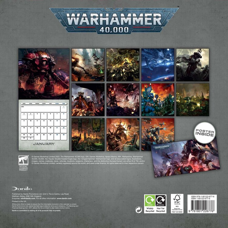 Warhammer 40k Wall Calendars 2024 Buy at Europosters