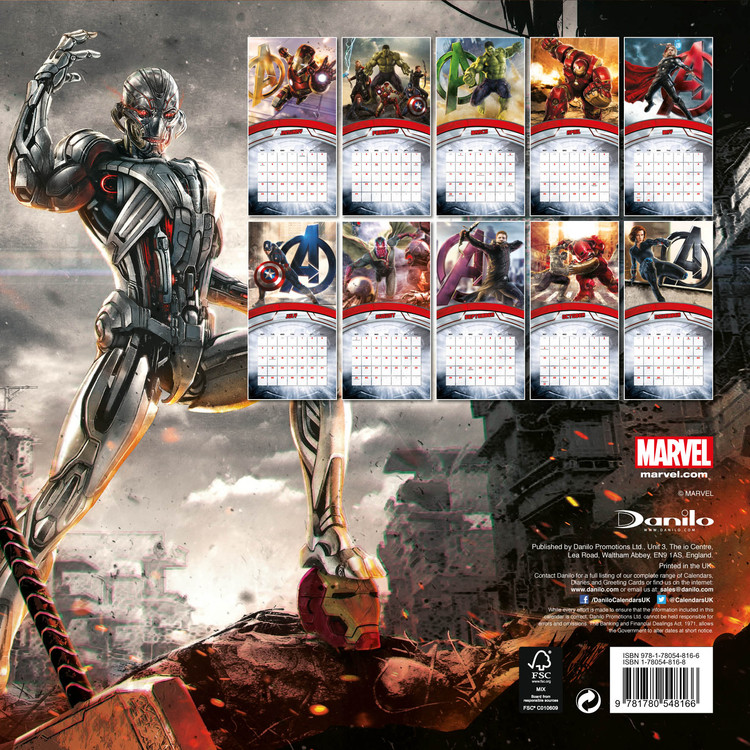 Avengers 2 L Ere D Ultron Calendriers Achetez Sur Europosters Fr