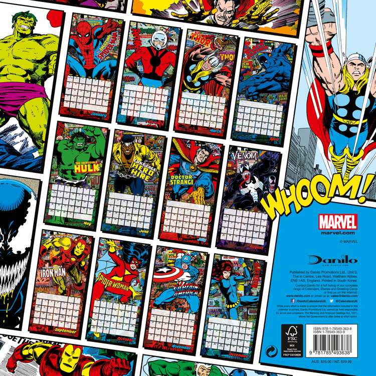 Marvel Comics Classics - Calendriers 2022 | Achetez sur Europosters.fr