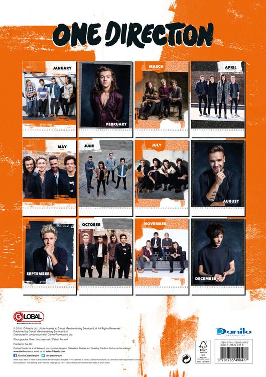 One Direction Calendriers Achetez Sur Europosters Fr