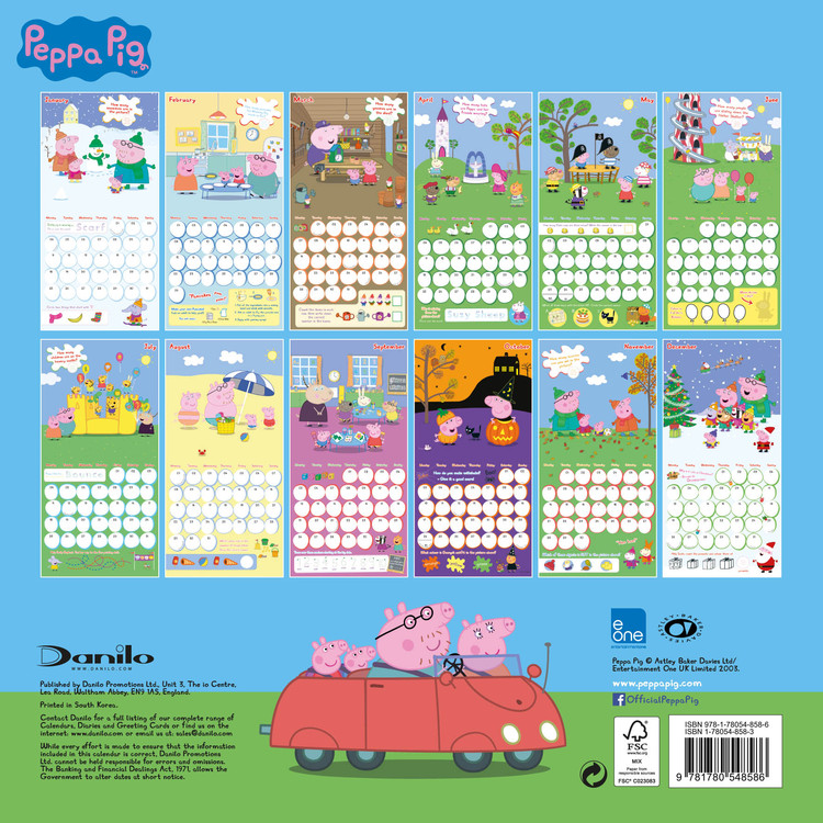 Peppa Pig Cochon - Calendriers 2022 | Achetez sur Europosters.fr Peppa Pig Cochon - Calendriers 2022 | Achetez sur Europosters.fr