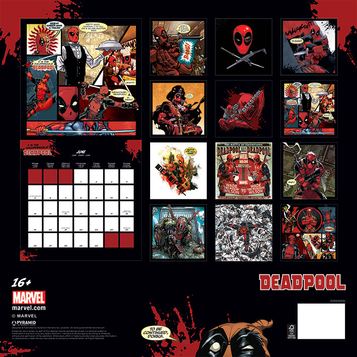 Calendrier 2020 Deadpool