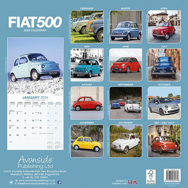 ② Joli Puzzle Fiat 500 - 500 pièces collées sur cadre — Jouets
