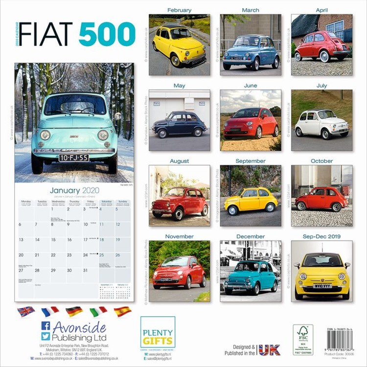 ② Joli Puzzle Fiat 500 - 500 pièces collées sur cadre — Jouets