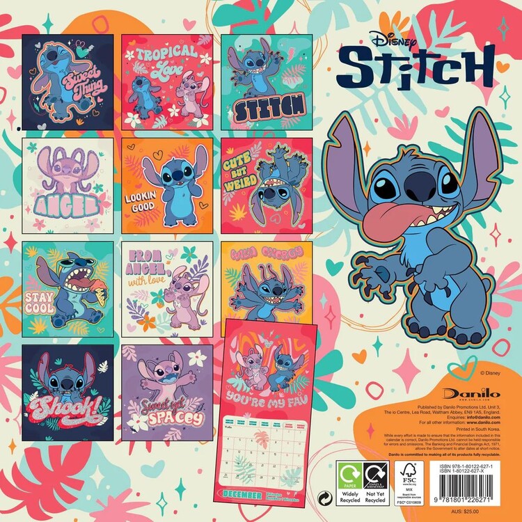 Stitch calendrier de l'avent de noël 2023 : Calendrier de l'Avent