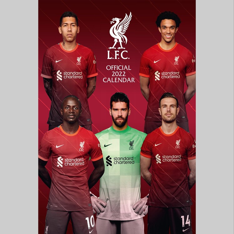 Liverpool FC Calendriers 2022 Achetez sur Europosters