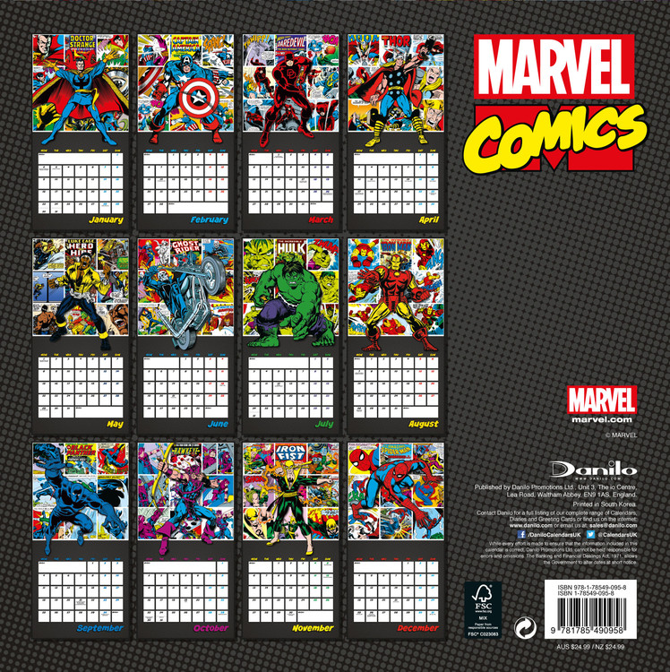 Marvel comics Calendriers 2024 Achetez sur Europosters