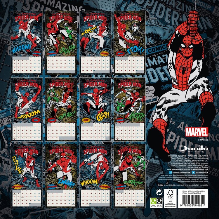 Calendrier 2021 Marvel - The Amazing Spiderman