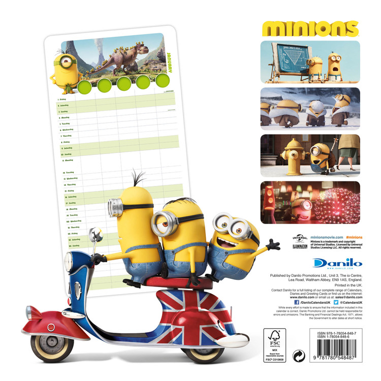 Minions Calendrier 2019 | Acheter-le sur Europosters.fr