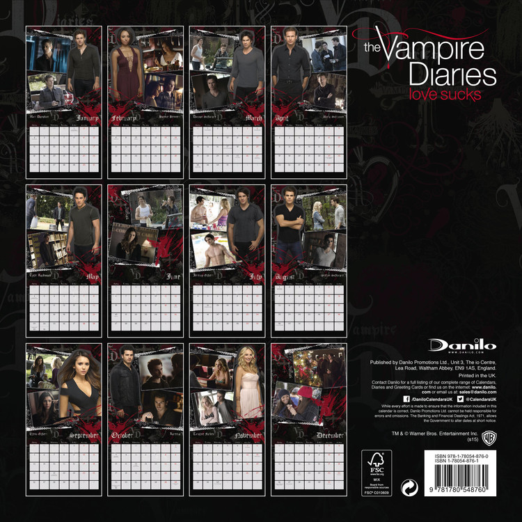 Vampire Diaries Calendriers 2016 Achetez sur Europosters