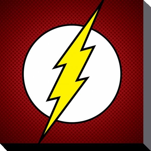 Print op canvas DC Comics - The Flash Symbol