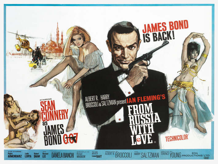 Canvas Print James Bond From Russia With Love Painting Wanddecoraties Europosters