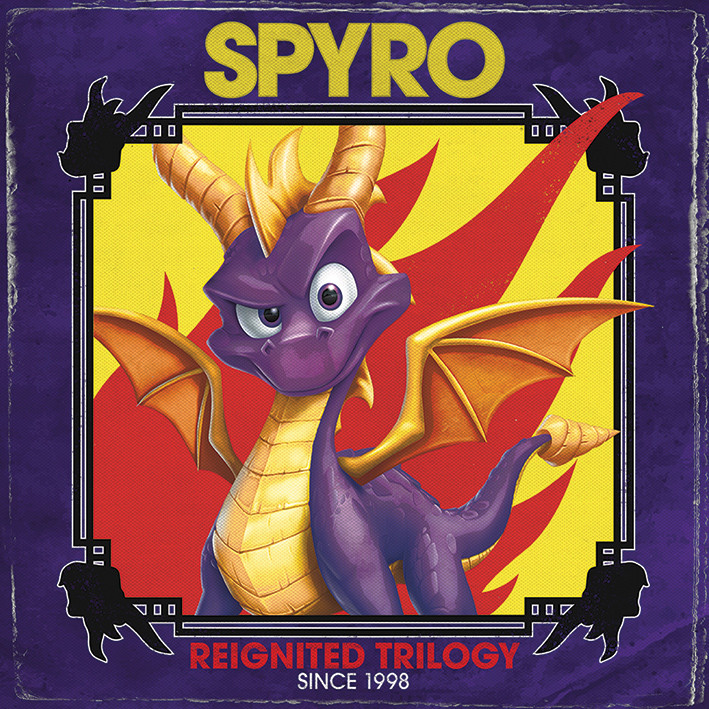Obraz na plátne Spyro - Retro Style