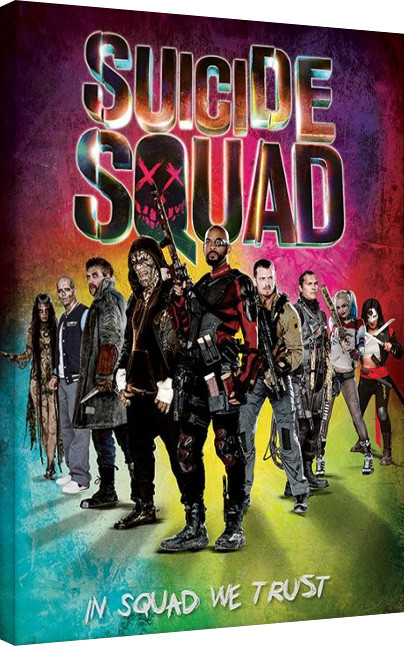 Print op canvas Suicide Squad - Neon