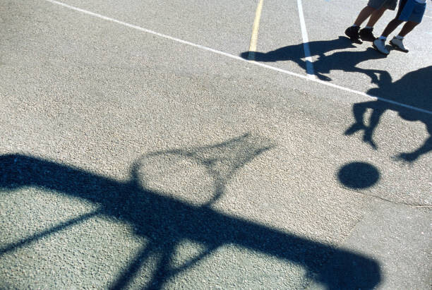 Obraz na plátne Basketball shadows.